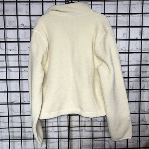 NWT Cuts Polartec® Sherpa 1/2 Zip Sweatshirt Jacket Polar Cream - Picture 3 of 6